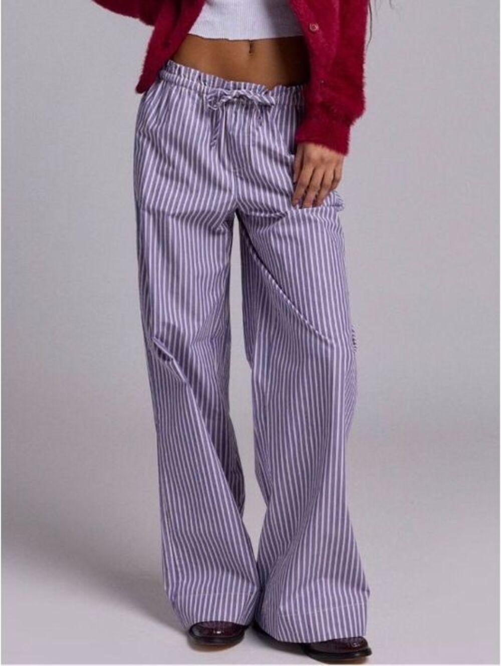 Urban Outfitters Kimchi Blue Striped Pull On Pants XL NWT Purple White